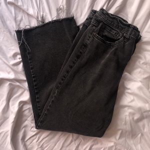 High rise, cropped, wide leg